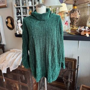 Vintage Jason Maxwell Green Oversized Acrylic Sweater size Large